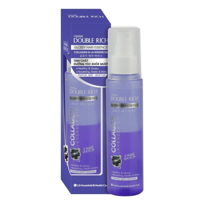 Double Rich Glossy Hair Essance Collagen & Lavender Oil - Tinh chất Dưỡng tóc khỏe mượt ( Collagen & Lavender) 120ml giá rẻ