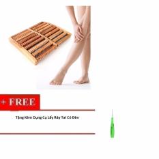 Dụng Cụ Massage Chân Bằng Gỗ Cao Cấp + Tặng Kèm Dụng Cụ Lấy Ráy Tai Có Đèn