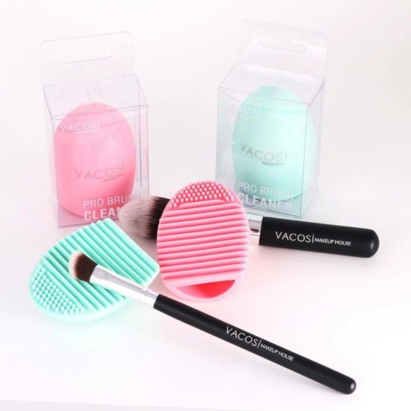 Dụng cụ vệ sinh cọ quả trứng Vacosi Pro Brush Cleanser (Hồng) (Hàng Chính Hãng) nhập khẩu
