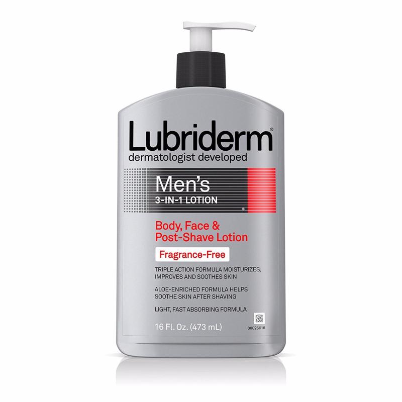 Dưỡng thể không mùi cho nam giới Lubriderm Mens 3-In-1 Fragrance-Free Lotion 473ml (Mỹ)