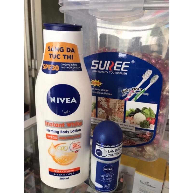 Dưỡng Thể Nivea Ngay 200Ml Tặng Lăn Khử Mùi 25ml