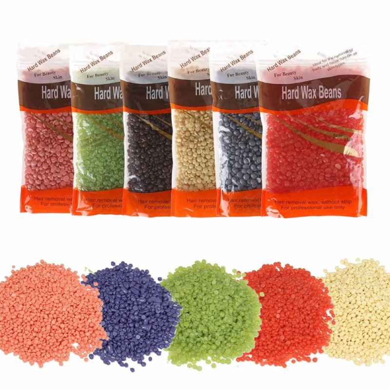 (FREE Sport Watch+Wiping Sticks) 5 Bags 300g Depilatory Hot Film Hard Wax Beans Pellet Waxing Bikini Hair Removal Wax Stripless Full-Body Wax Beads nhập khẩu
