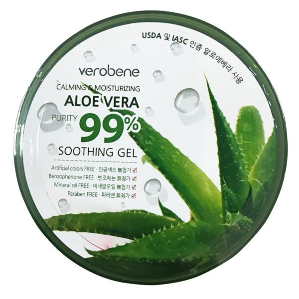 Gel dưỡng ẩm lô hội Verobene Calming & Moisturizing Aloe Vera Purity 99% Smothing Gel 300ml cao cấp