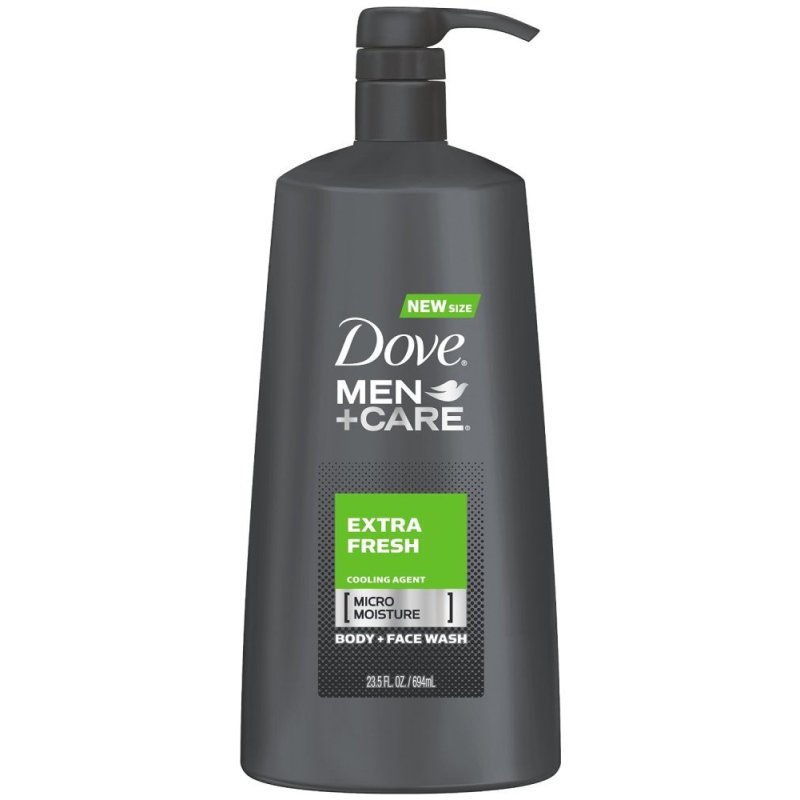 Gel tắm & rửa mặt 2 trong 1 cho nam Dove Men+Care Body and Face Wash Extra Fresh 694ml (Mỹ) nhập khẩu