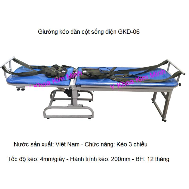 Giường kéo dãn cột sống lưng cổ bằng điện 3 chiều GKD-06