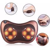 Gối massage hồng ngoại 8 bi cao cấp (Nâu)