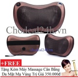 Gối mát-xa hồng ngoại Massage Pillow + Tặng Máy mát-xa cân bằng da mặt