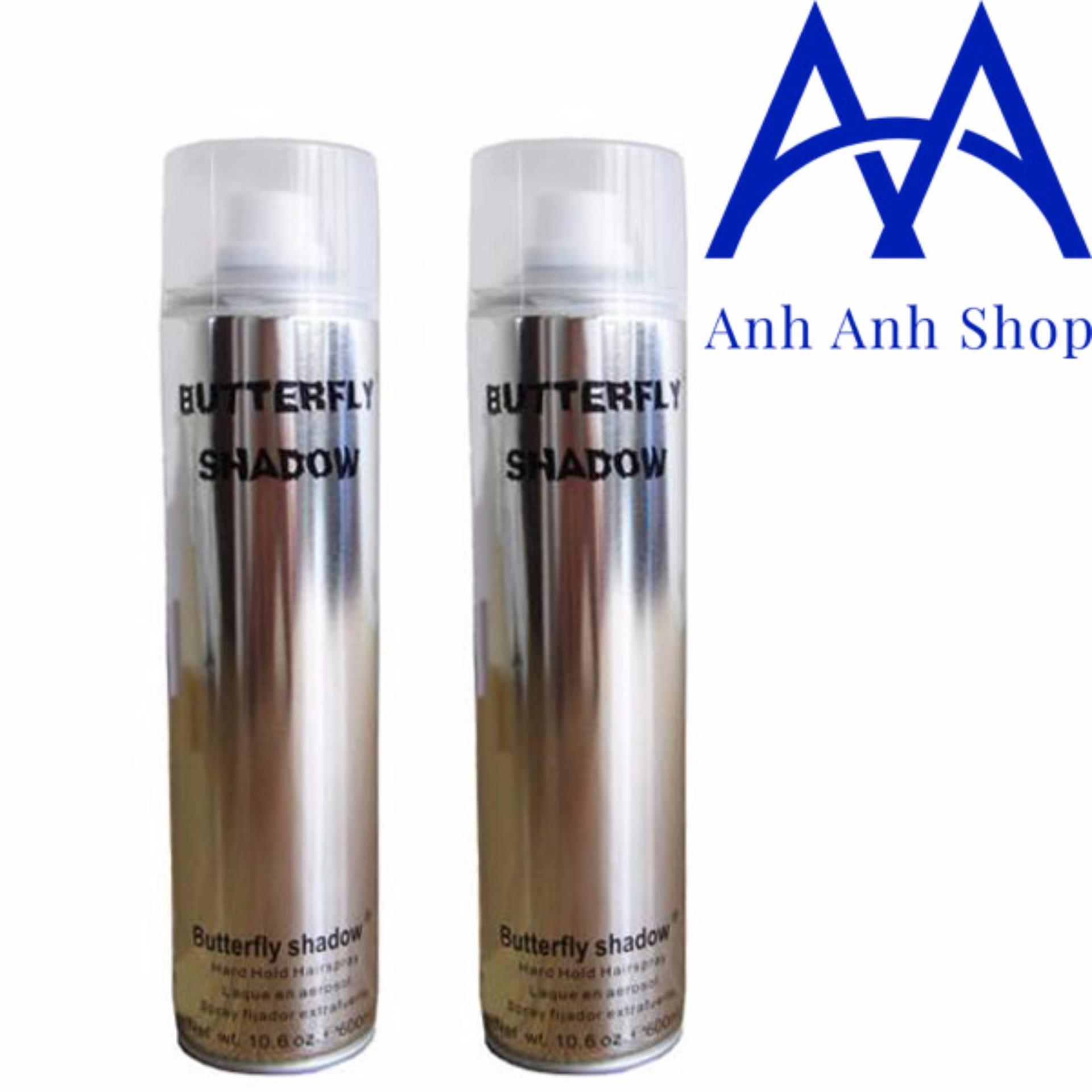 Gôm xịt tóc chính hãng nam Butterfly Shadow 320ml (Trắng)