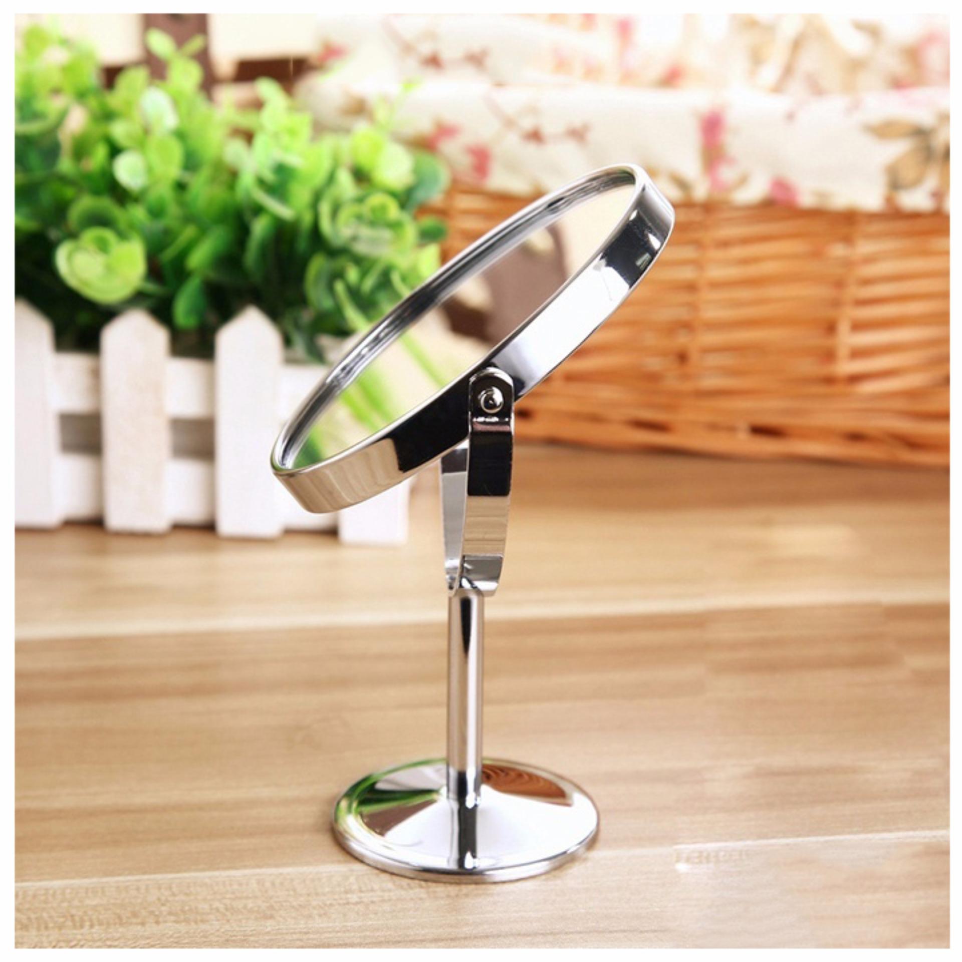 Gương soi trang điểm mini 2 mặt để bàn