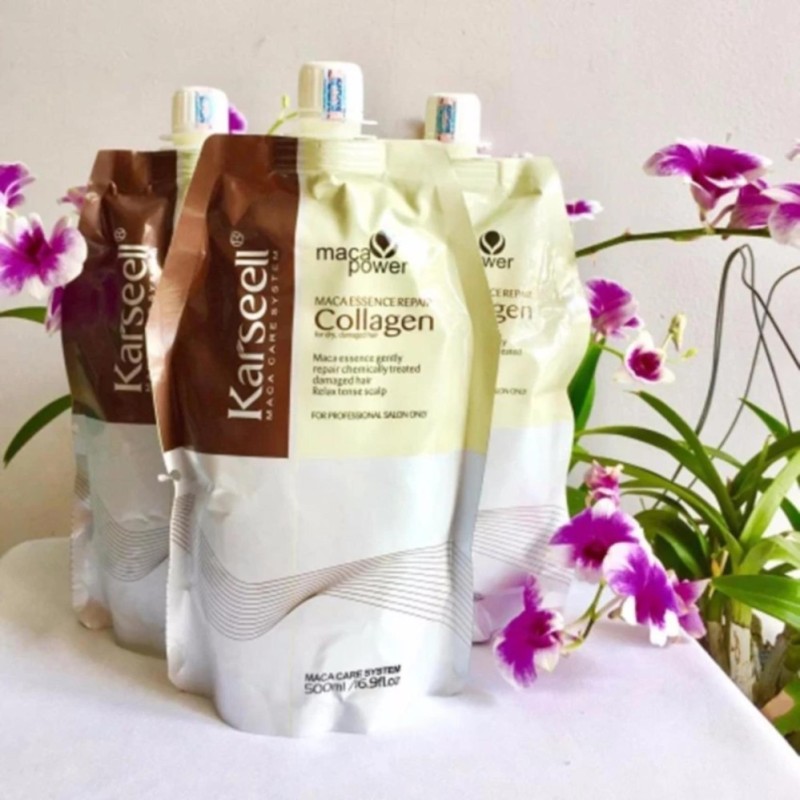 Hấp dầu Collagen Karseell bóng mượt phục hồi tóc 500ml nhập khẩu