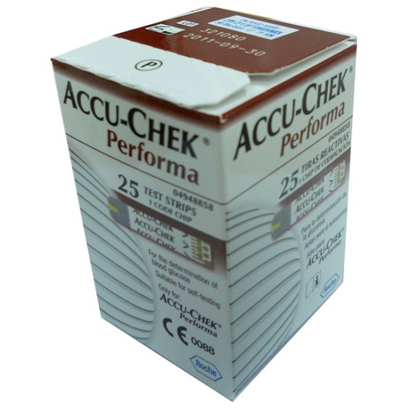 Hộp 25 que thử đường huyết Accu-Check Performa nhập khẩu