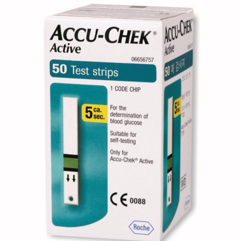 Hộp 50 que thử đường huyết Accu-check Active cao cấp