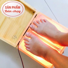 Hộp Đèn Đá Muối Himalaya Mặt Phẳng Massage Chân+ Tặng 1 Túi Muối Tắm Himalaya 300gr