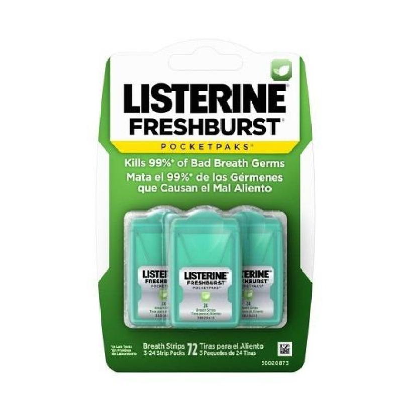Hộp ngậm thơm miệng Listerine cool mint (3 hộp/ lốc) - xanh lá