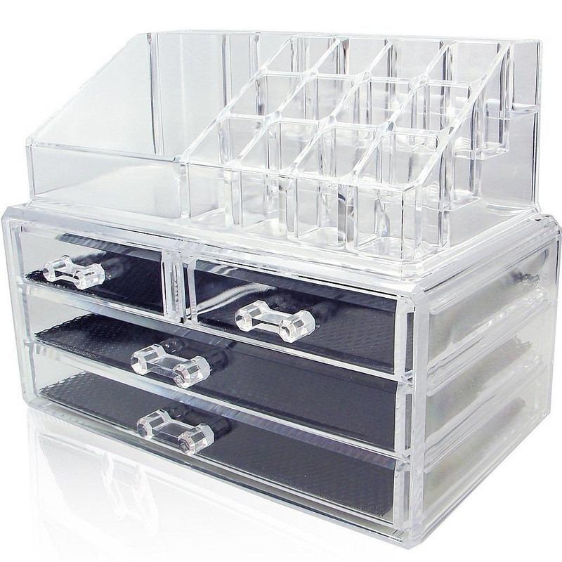 Kệ đựng mỹ phẩm trong suốt giá rẻ/kệ để mỹ phẩm Mica 4 tầng