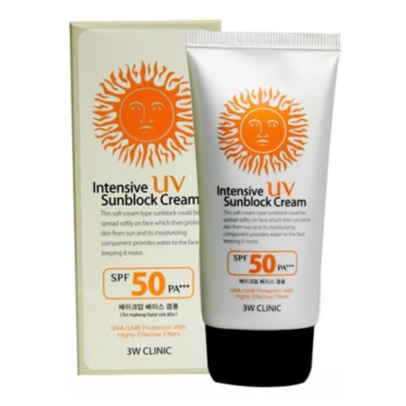 Kem Chống Nắng 3W Clinic Intensive UV Sunblock Cream SPF50+ PA+++ nhập khẩu