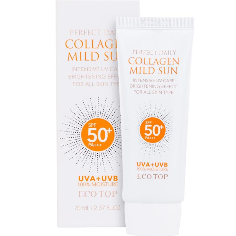 [HCM]Kem chống nắng Collagen ECOTOP PERFECT DAILY COLLAGEN MILD SUN SPF 50+ nhập khẩu