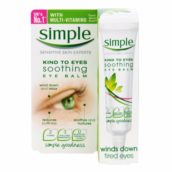 Kem Dưỡng Mắt Simple Kind To Eyes Soothing Eye Balm Winds Down Tired Eyes 15ml nhập khẩu