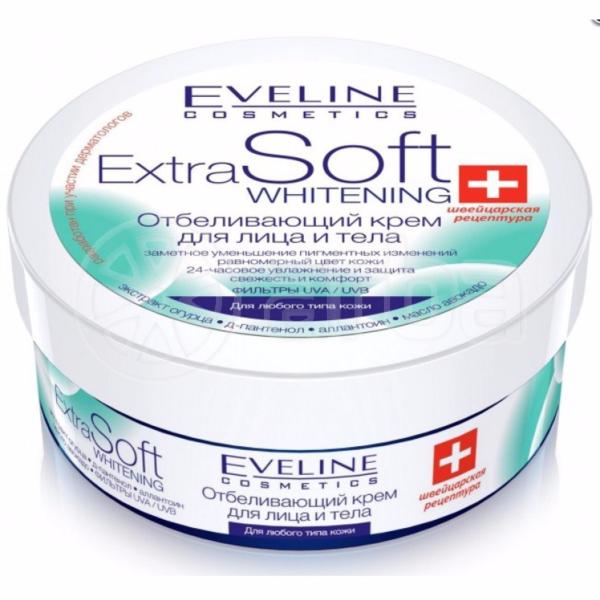 Kem dưỡng trắng da mặt và toàn thân Eveline Extra Soft Whitening 200ml nhập khẩu