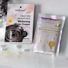 Kem tắm trắng bùn khoáng Sakura Dead Sea Mud Whitening Mask Cream 110g (Trắng)