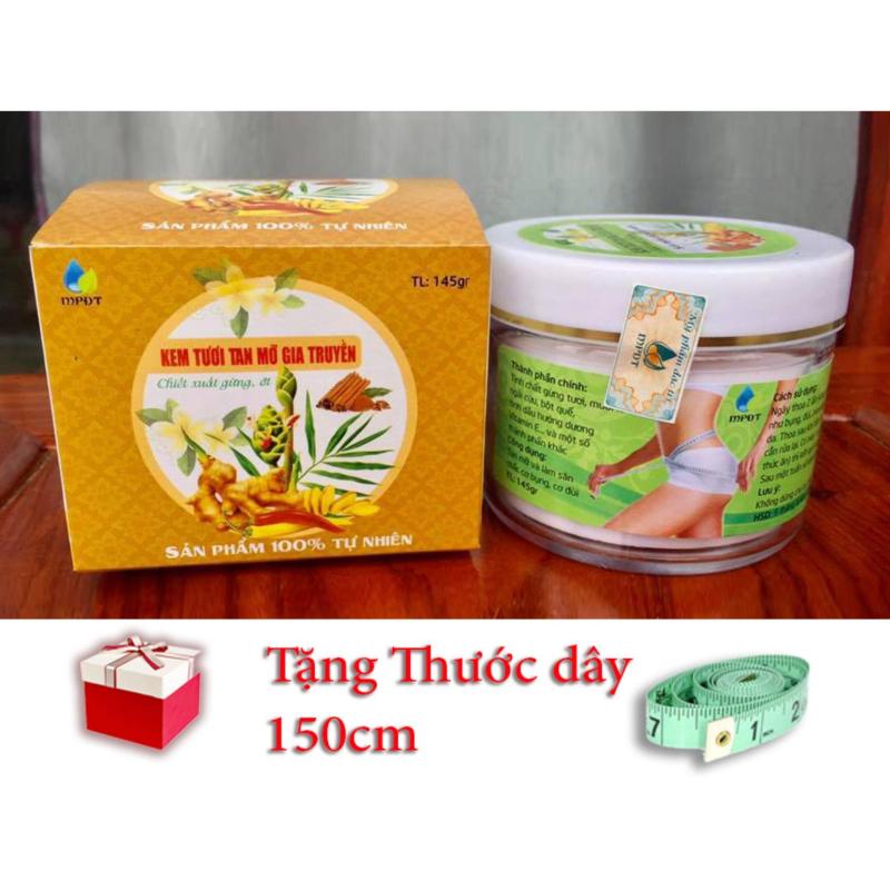 Kem TAN MỠ BỤNG Gừng GIA TRUYỀN 145gr- Tặng thước dây 150cm cao cấp