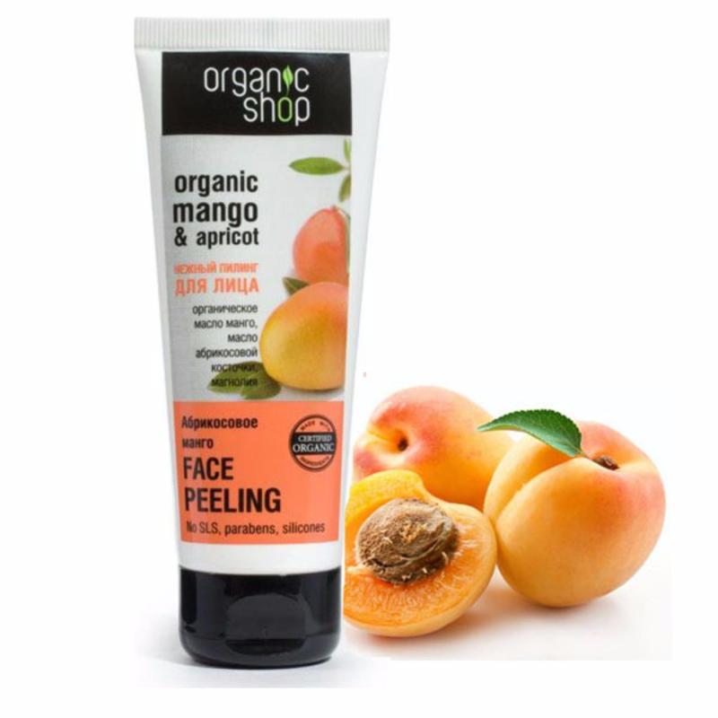Kem tẩy da chết cho mặt chiết xuất Mơ - Xoài Organic Shop  Mango & Apricot 75ml