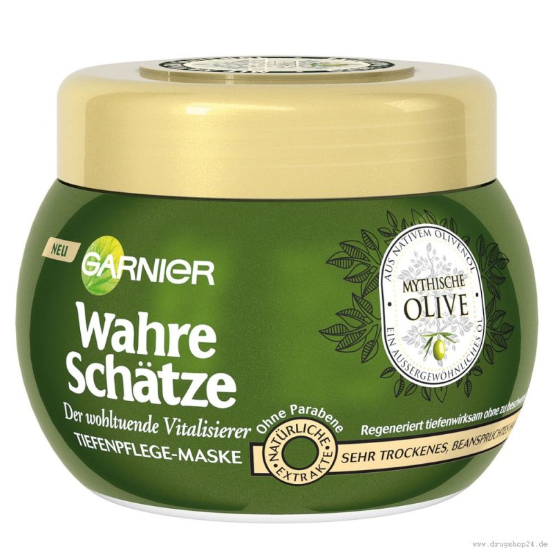 Kem ủ tóc phục hồi Garnier Wahre Schätze Olive 300ml nhập khẩu