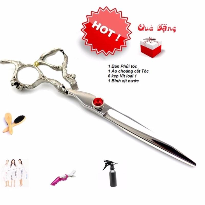 Kéo Cắt Tóc Loại 7.0 inches Đầu Thẳng Cổ Rồng tốt nhất