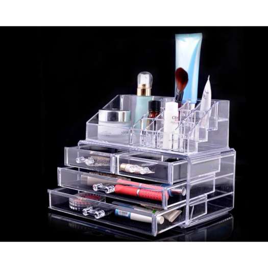 Khay đựng mỹ phẩm tphcm giá rẻ Mica 4 tầng GT360