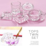 [HCM]Ly thủy tinh đựng lưu huỳnh nail loại nhỏ có nắp