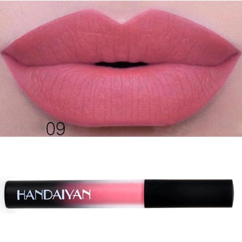 Mờ Lipgloss Sơn Bóng Bền Chuồn Nước Lỏng Sơn Môi Trang Điểm Mỹ Phẩm số 9-qu ốc tế