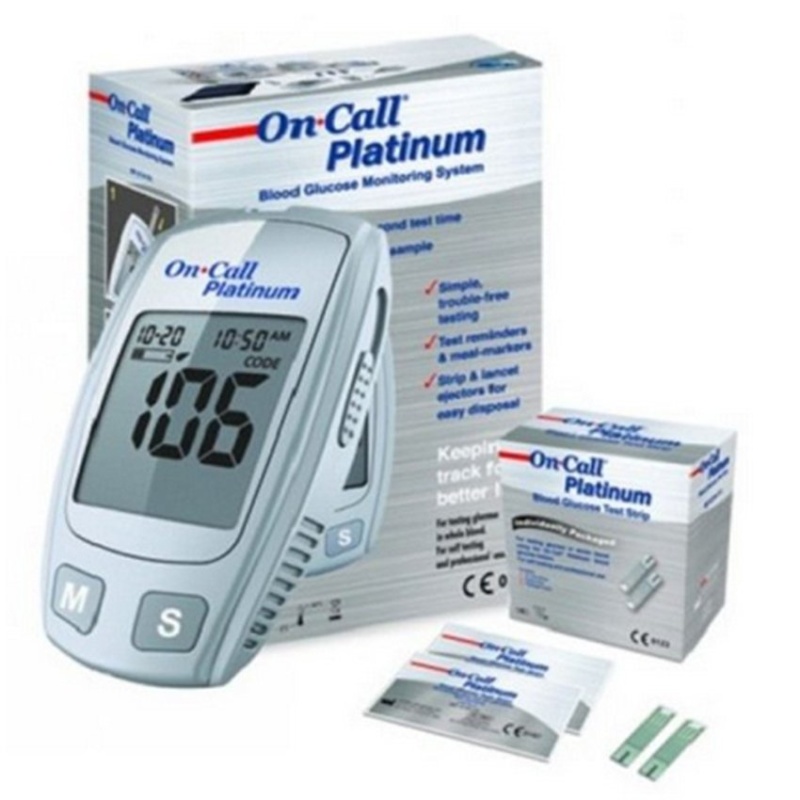 Máy đo đường huyết ON-CALL Platinum (Xám bạc)