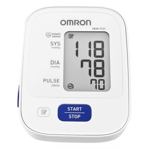 Máy đo huyết áp bắp tay Omron HEM-7121 (Trắng) cao cấp