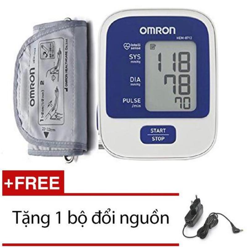 Máy đo huyết áp Omron HEM-8712 + Tặng kèm bộ AC-Adapter đổi nguồn