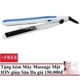 [HCM]Máy duỗi kẹp tóc đa năng Shinon + Tặng Máy massage mặt DS-039 bằng ion (Trắng)