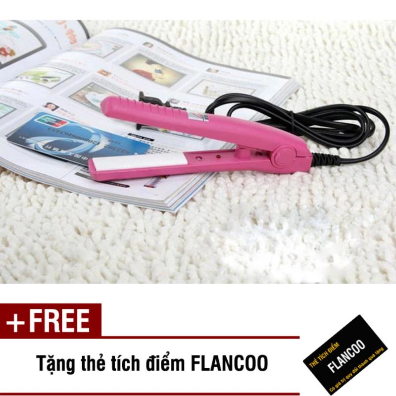 Máy duỗi tóc mini 0191 (Hồng) + Tặng kèm thẻ tích điểm Flancoo nhập khẩu