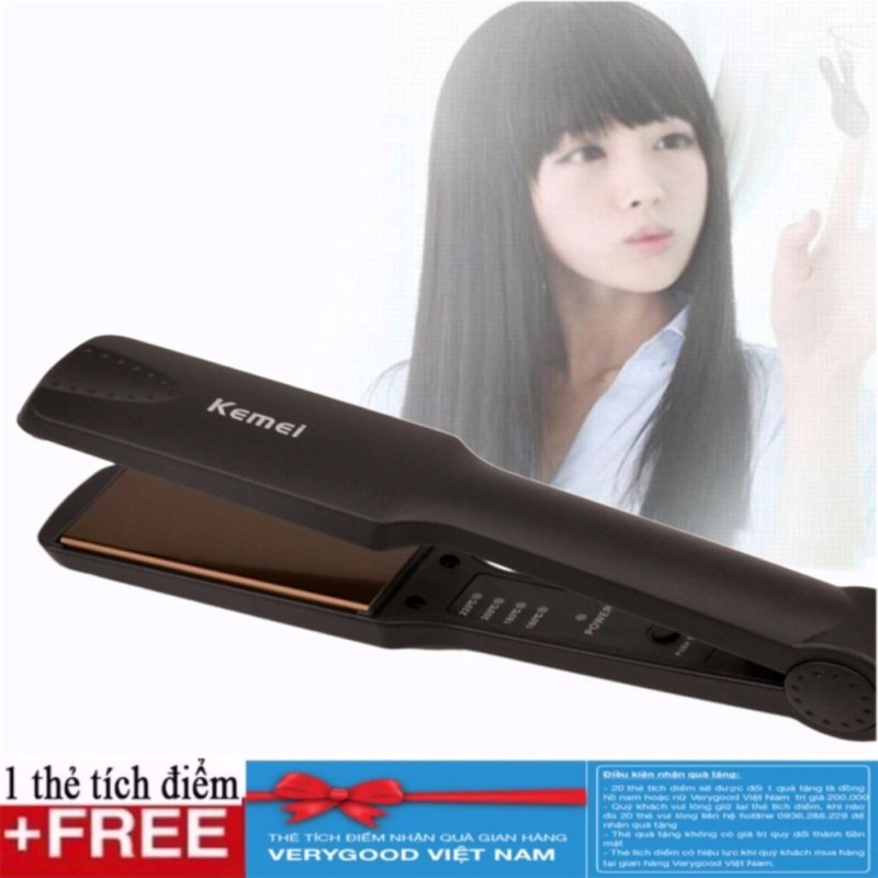 MÁY LÀ TÓC CAO CẤP 4 MỨC CHỈNH NHIỆT KEMEI 329 + Tặng kèm 1 thẻ tích điểm Verygood