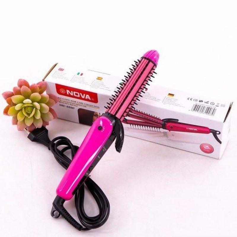 Máy là tóc, làm xoăn, dập xù 3 trong 1 - Lược điện đa năng