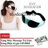 [HCM]Máy Massage mắt healthy eyes + Tặng Máy mát-xa xung điện trị liệu SYK 208 4 miếng dán (Trắng)