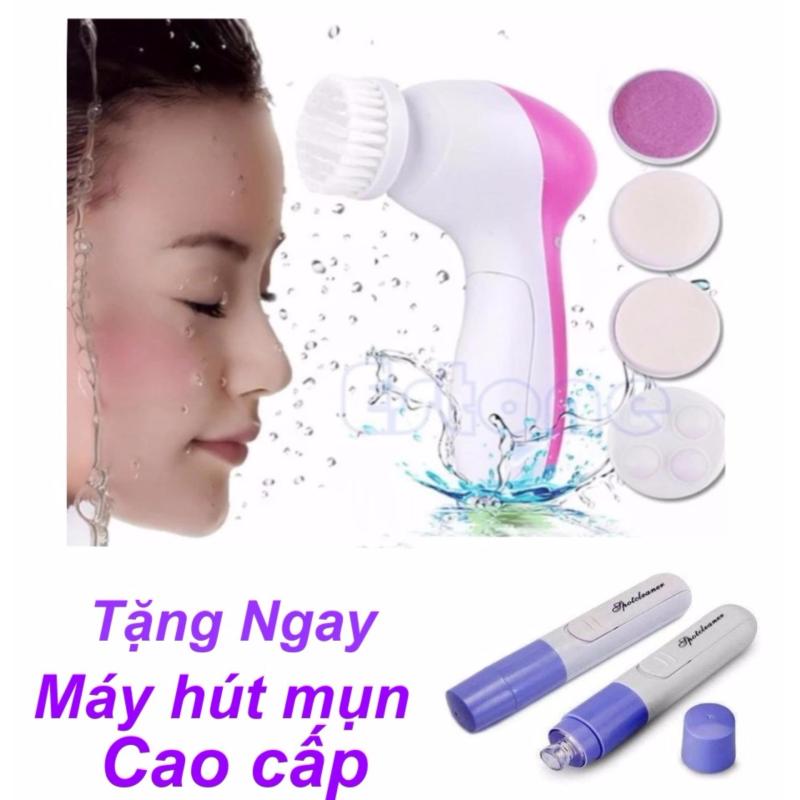 Máy mát-xa chăm sóc da mặt 5 trong 1 + Máy Hút Mụn _ Hàng nhập khẩu