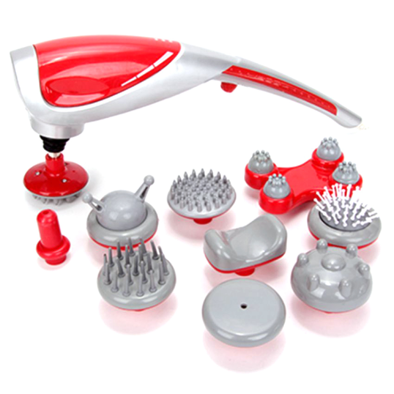 Máy mát-xa hồng ngoại 10 đầu Massager King S-1010 (Đỏ phối xám)