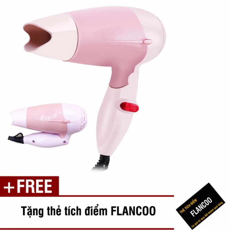 Máy sấy tóc du lịch mini Flancoo 0811 (Hồng) + Tặng kèm thẻ tích điểm Flancoo nhập khẩu