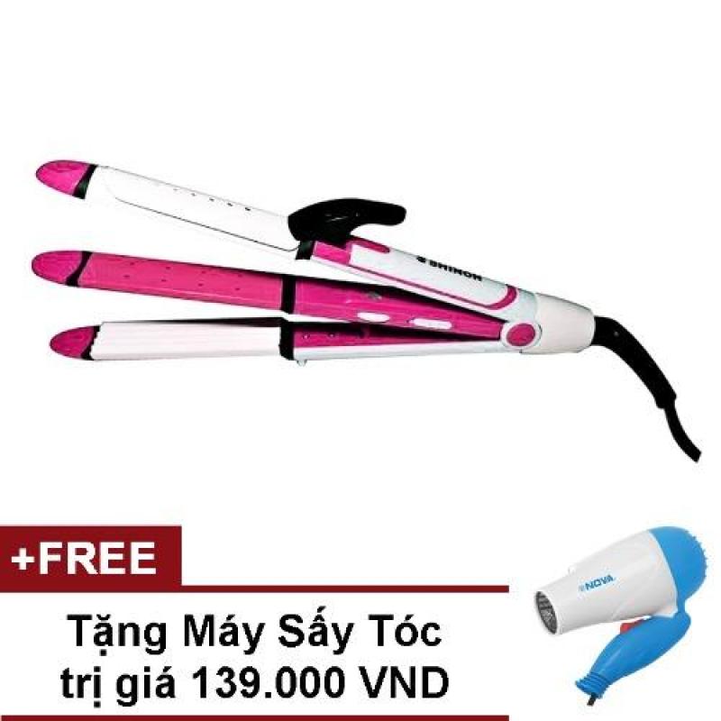Máy tạo kiểu tóc kẹp tóc 4 trong 1 Shinon SH-8005 + Tặng máy sấy tóc