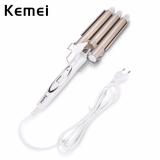 [HCM]Máy Uốn Tóc 3 Trục Kemei 1010