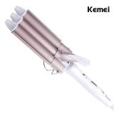 [HCM]Máy Uốn Tóc Xoăn 3 Trục Kemei 1010