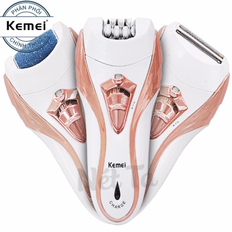 Máy tẩy lông 3in1 kiêm chà gót chân Kemei KM-3010 - Hãng phân phối chính thức cao cấp