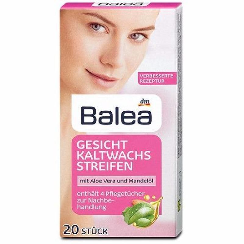 [THANH LÝ] Dán tẩy lông mặt Balea Gesicht Kaltwachs Streifen (20 miếng) - Đức - Date:07-2020 nhập khẩu