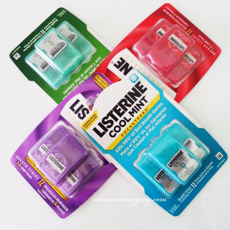 Miếng Ngậm Thơm Miệng Listerine Cool Heat Pocket Paks 24 miếng/ vỉ