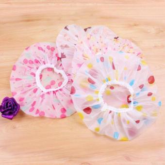 Mũ Chùm Đầu Bảo Vệ Tóc Khi Tắm Chất Liệu Chống Thấm Nước Hiệu Quả ( Màu Họa Tiết Ngẫu Nhiên ) - Hàng Thái Lan