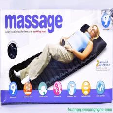 Nệm massage toàn thân Giá Tốt 360 cao cấp 9 điểm massage (Đen)